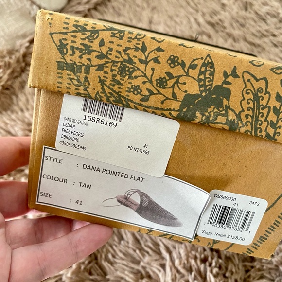 Free People Dana Pointed Toe Mule Tan NWB - Picture 7 of 8